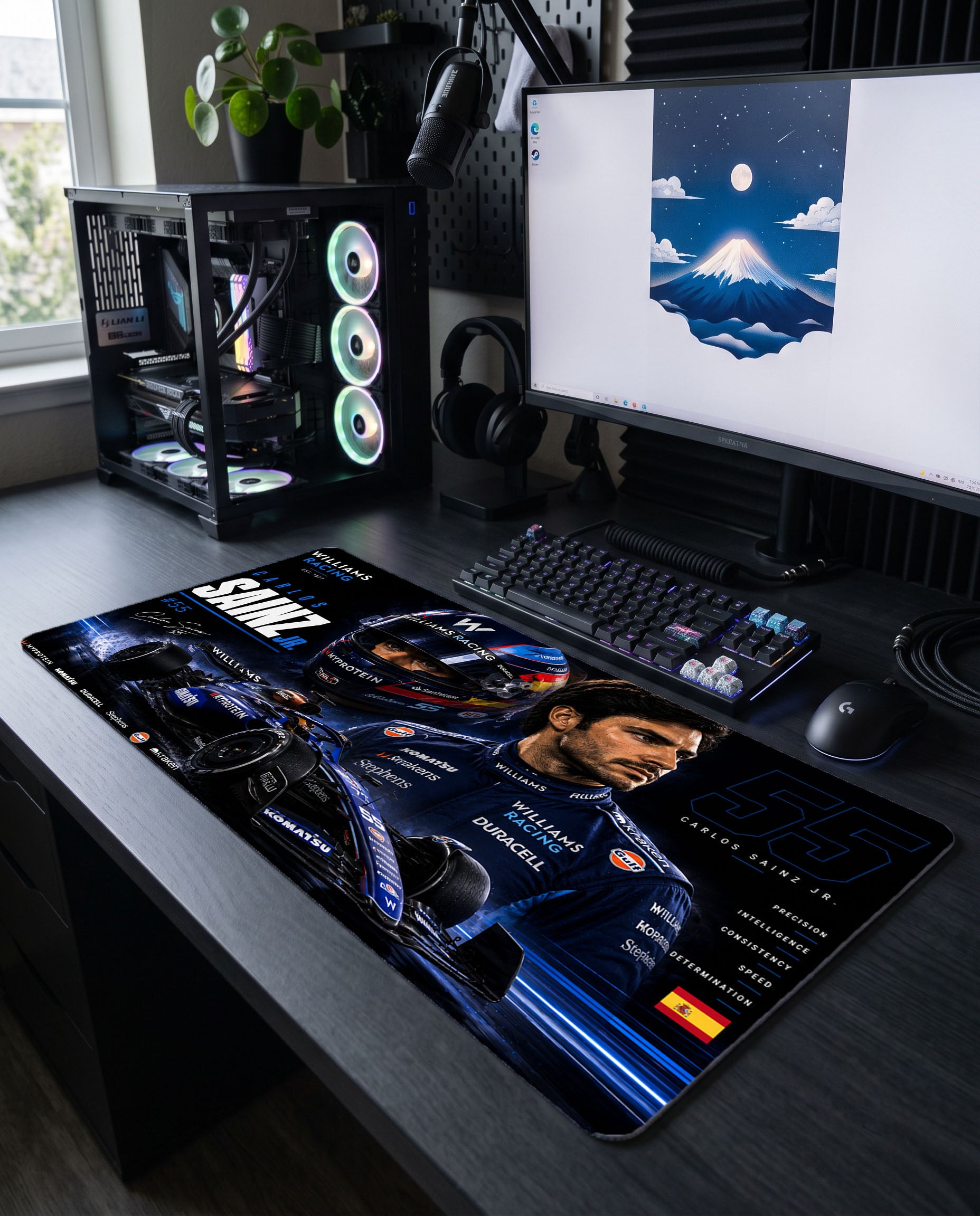 Madrid'in Gururu: Carlos Sainz Jr. Williams Racing Mouse Pad