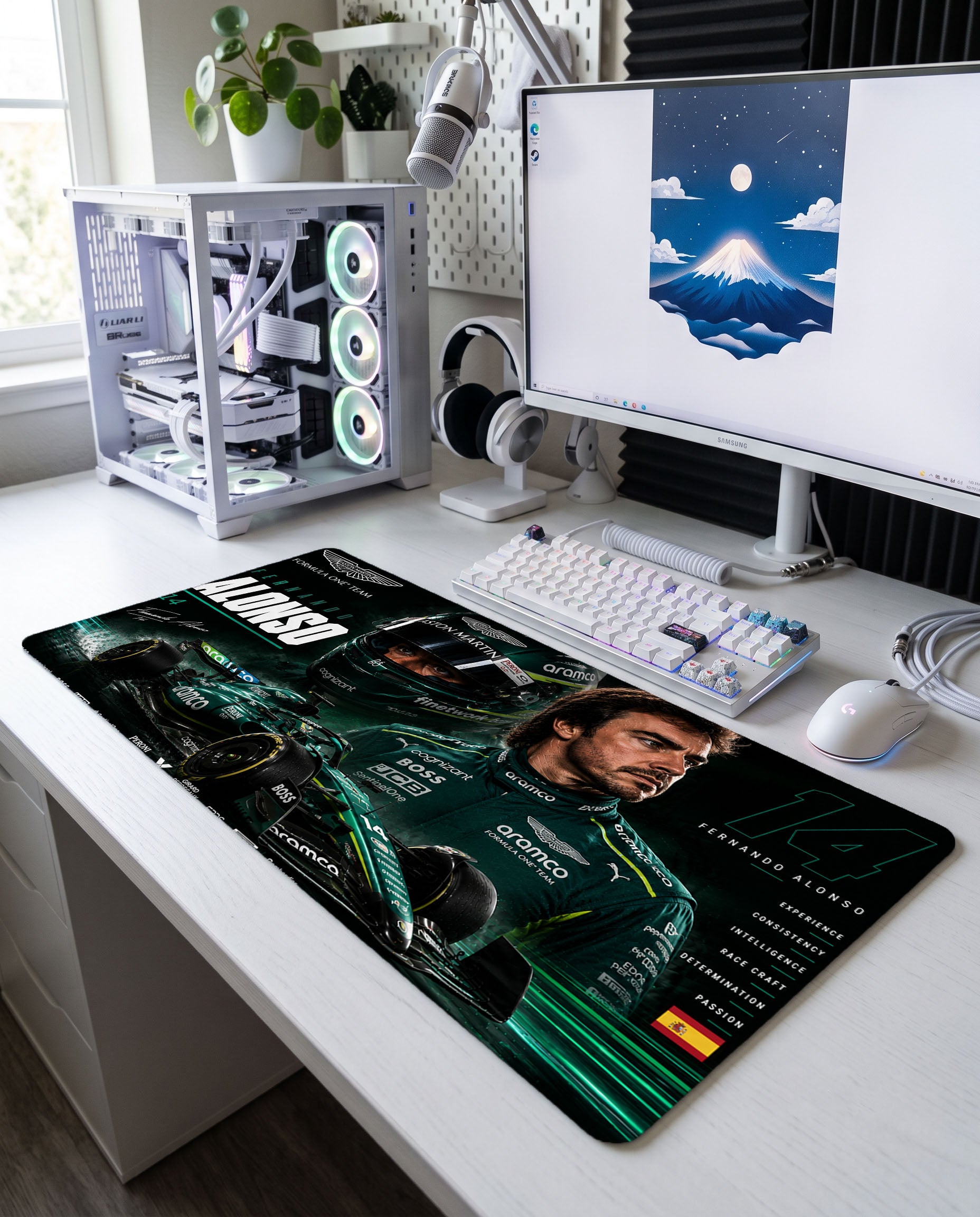 El Mat: Fernando Alonso Aston Martin F1 Mouse Pad