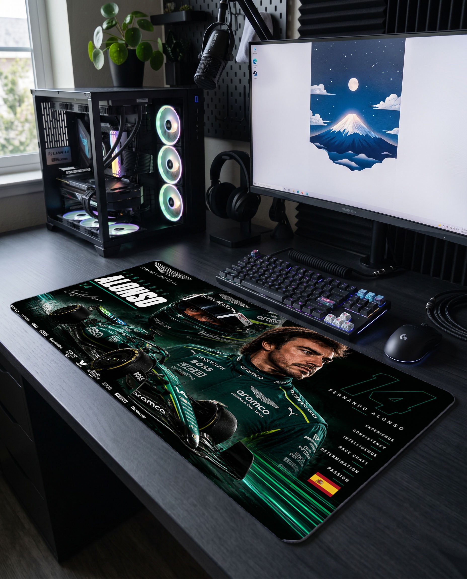 El Mat: Fernando Alonso Aston Martin F1 Mouse Pad