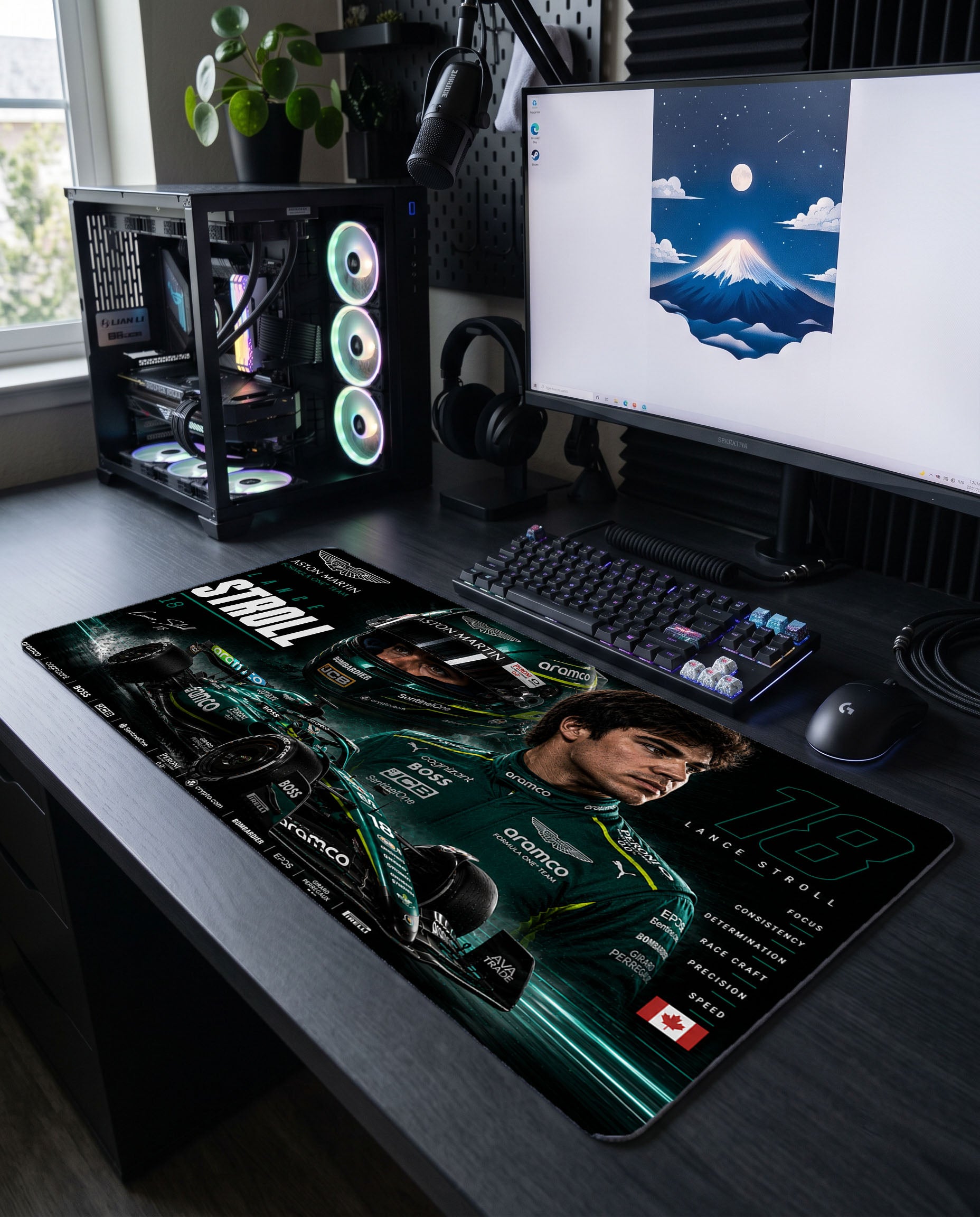 Kanada Gücü: Lance Stroll Aston Martin F1 Mouse Pad