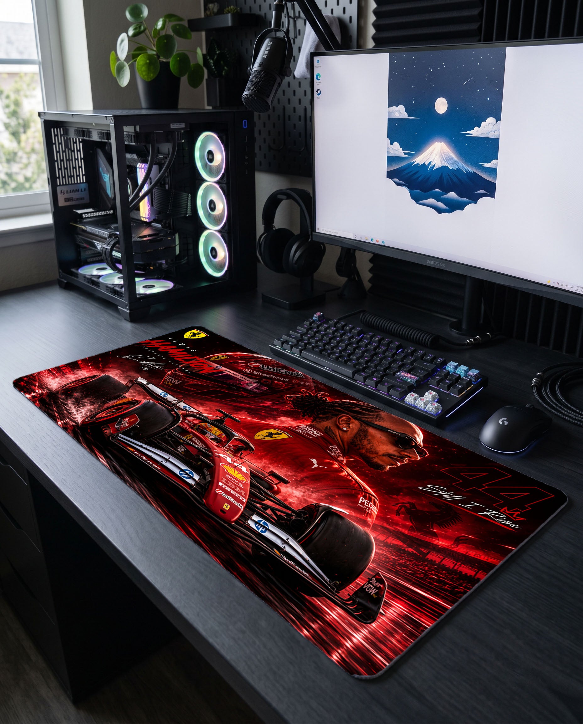 Still I Rise: Lewis Hamilton Ferrari Mouse Pad