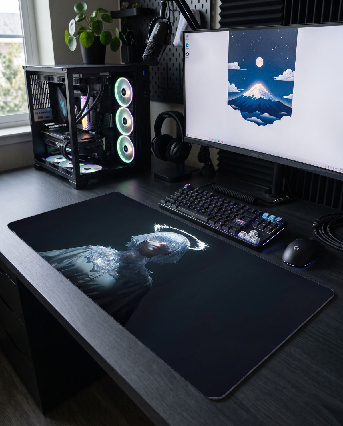 "Frost Halo" Astral Cyber / Dark Fantasy XXL Gaming Mousepad