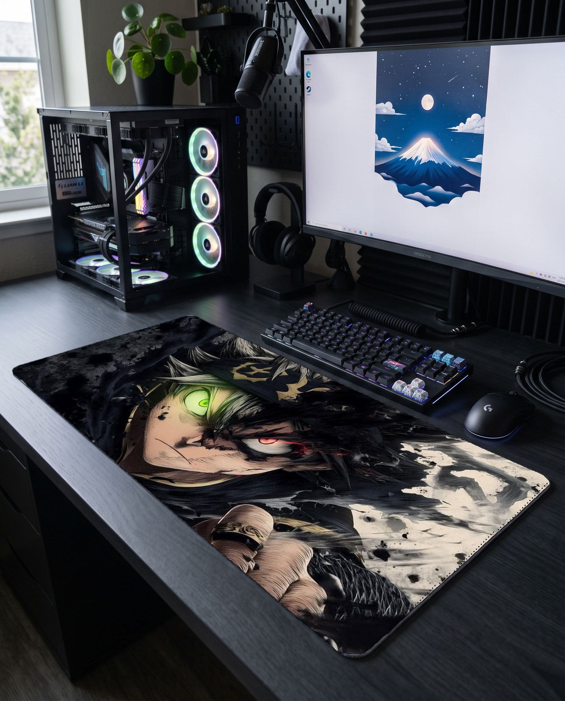 Black Clover Asta Demon Form Dual Eye Gaming Mousepad