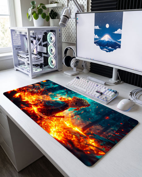 Alev Sütunu'nun Mirası: Rengoku Kyojuro Mouse Pad
