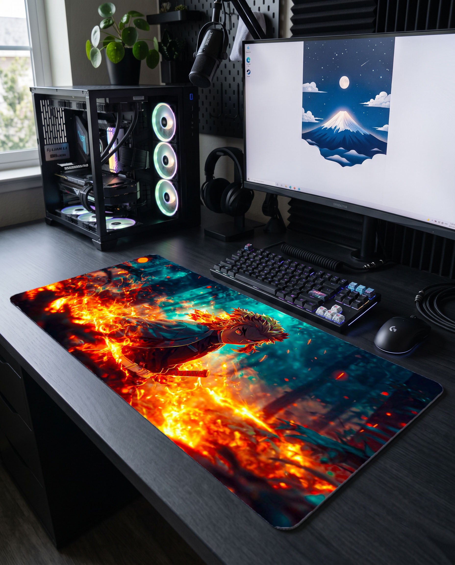 Alev Sütunu'nun Mirası: Rengoku Kyojuro Mouse Pad