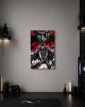 Berserk Guts Black Swordsman Blood & Steel Metal Duvar Tablosu