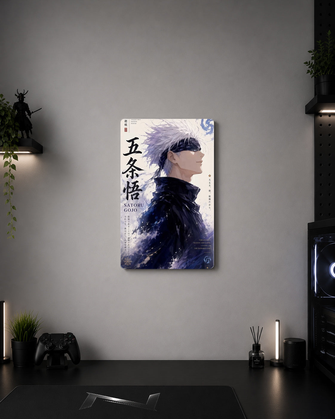 Jujutsu Kaisen Satoru Gojo Limitless Editorial Metal Duvar Tablosu