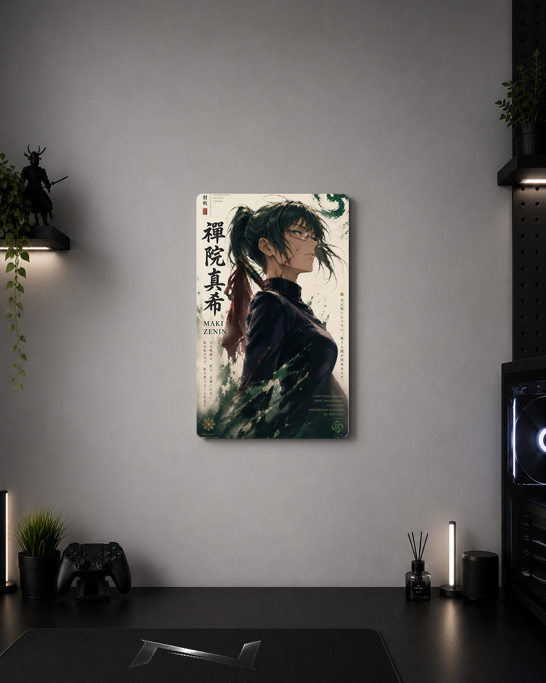 Jujutsu Kaisen Maki Zenin Heavenly Restriction Editorial Metal Duvar Tablosu