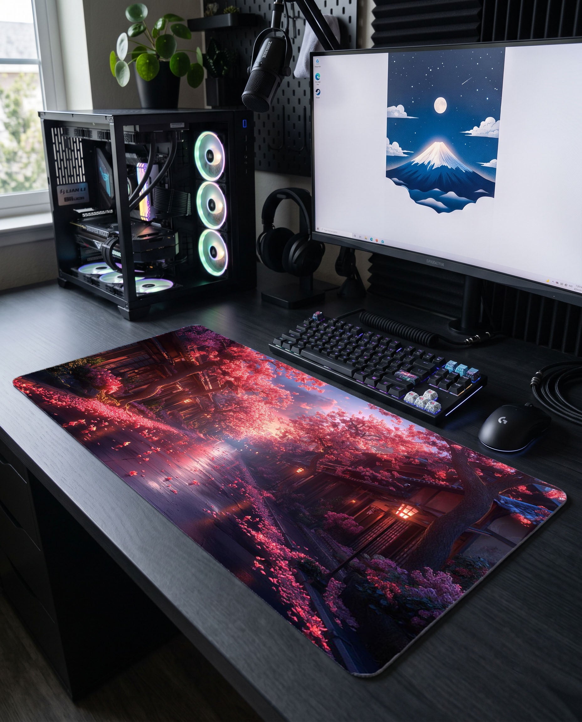 Gece Yarısı Sakura: Köy Gecesi Mouse Pad
