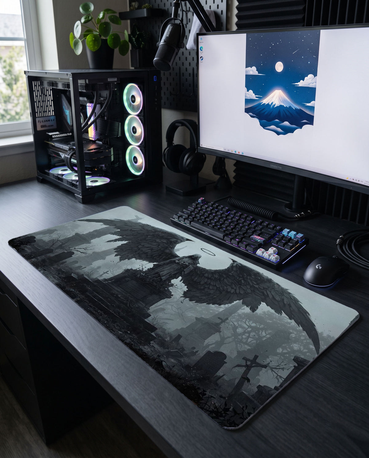 "Fallen Angel" Gothic Dark Fantasy XXL Gaming Mousepad