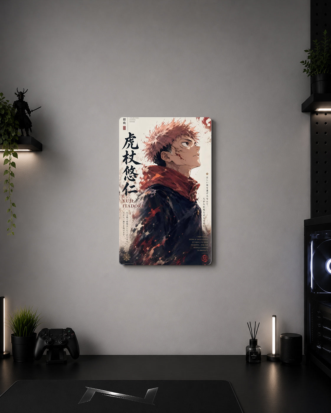 Jujutsu Kaisen Yuji Itadori Black Flash Editorial Metal Duvar Tablosu