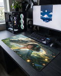 Orman Ruhu: Yeşil Ejderha & Doğa Kızı Mouse Pad
