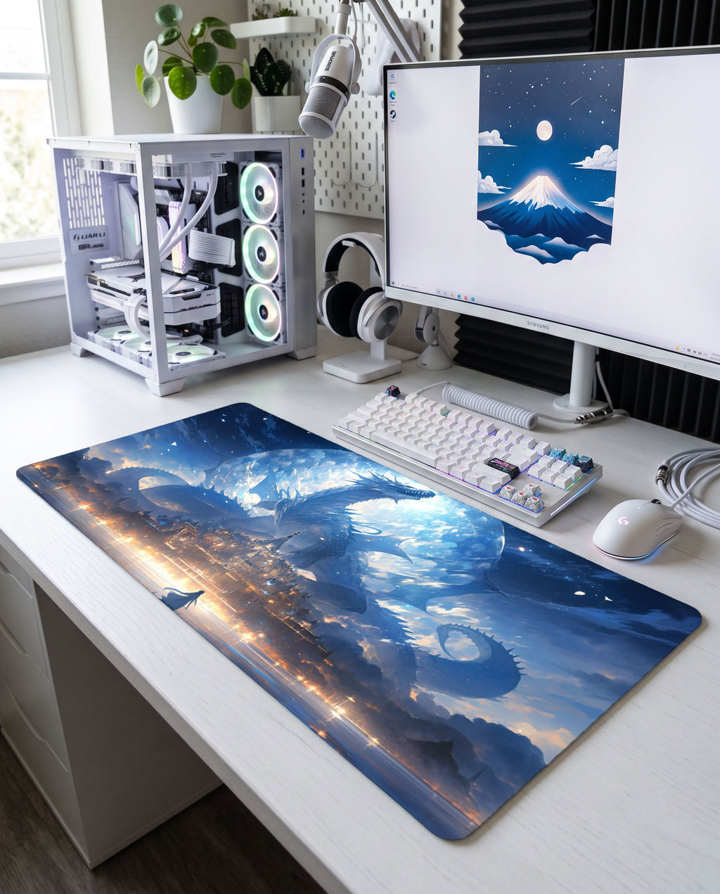 Gece Ejderhası: Kristal Mavi Dev Mouse Pad