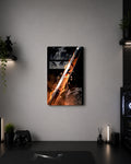 Demon Slayer Rengoku Flame Hashira Katana Reflection Metal Duvar Tablosu