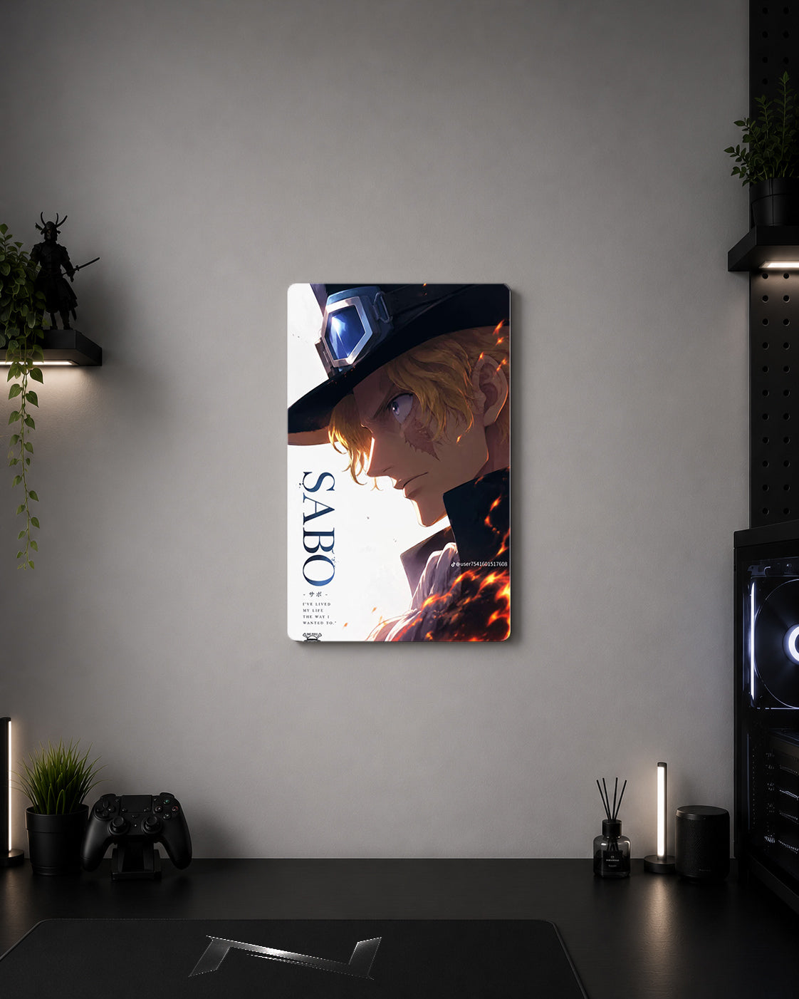 One Piece Sabo Flame Emperor Editorial Metal Duvar Tablosu