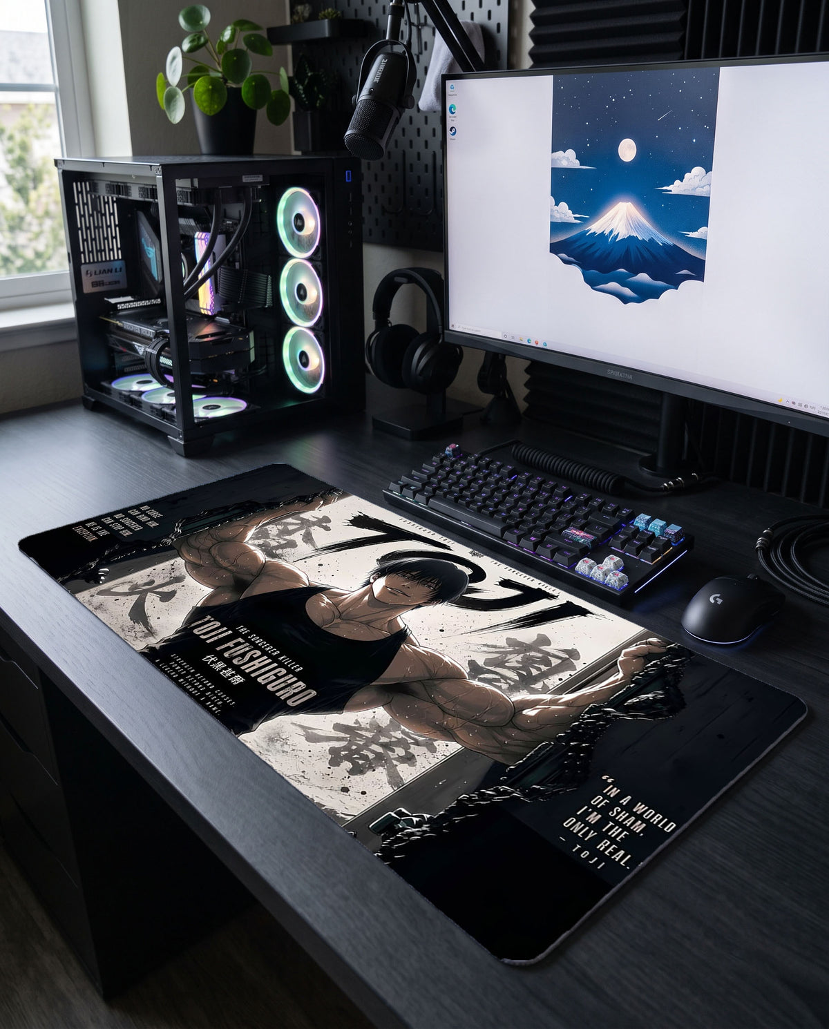 Jujutsu Kaisen Toji Fushiguro "The Sorcerer Killer" Typographic XXL Gaming Mousepad