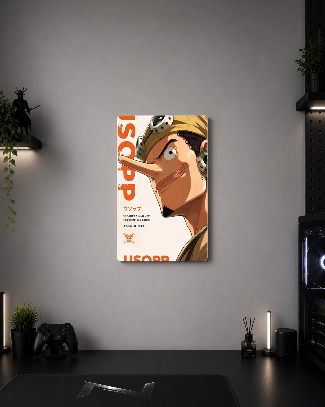One Piece "God" Usopp Sniper King Editorial Metal Duvar Tablosu