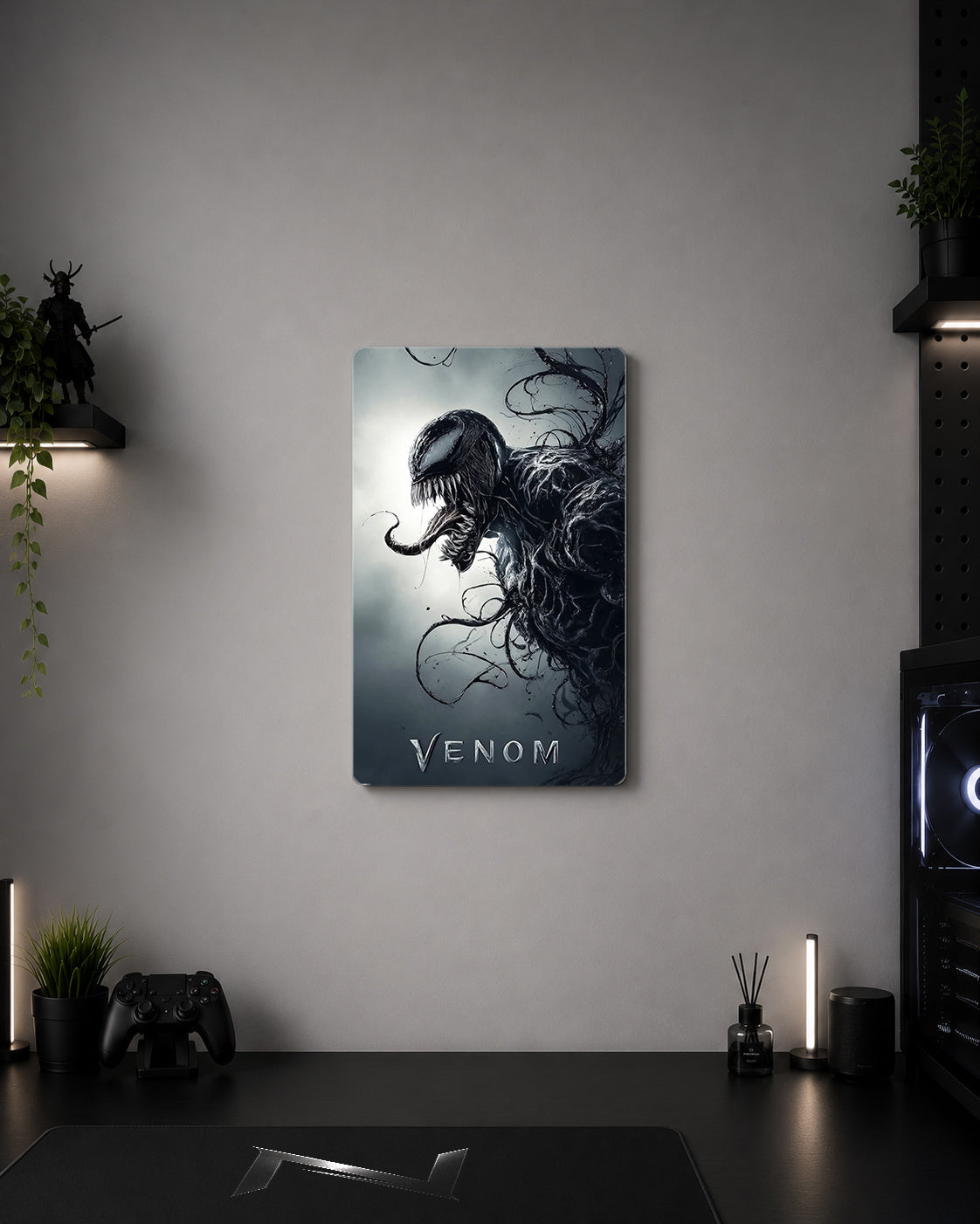 Marvel Venom "Symbiote Unleashed" Dark Cinematic Metal Duvar Tablosu