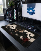 Berserk Guts "The Black Swordsman" Grunge Typographic XXL Gaming Mousepad